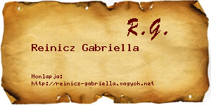 Reinicz Gabriella névjegykártya